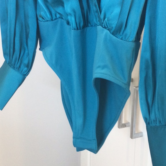 Holiday Vibes! NWT Sergio Hudson for Target turquoise bodysuit - Picture 6 of 10